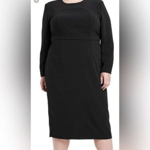 Women's Midi Dress.Sergio Hudson Black 1X.  New without tags. never worn.